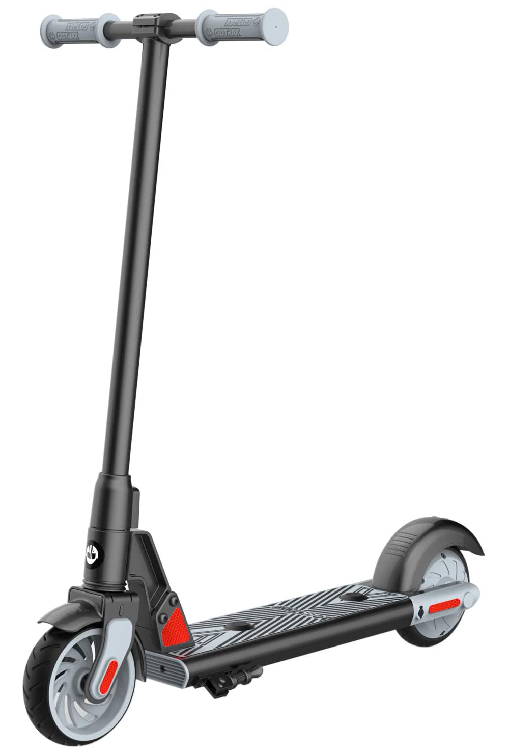 The GoTrax GKS electric scooter standing upright