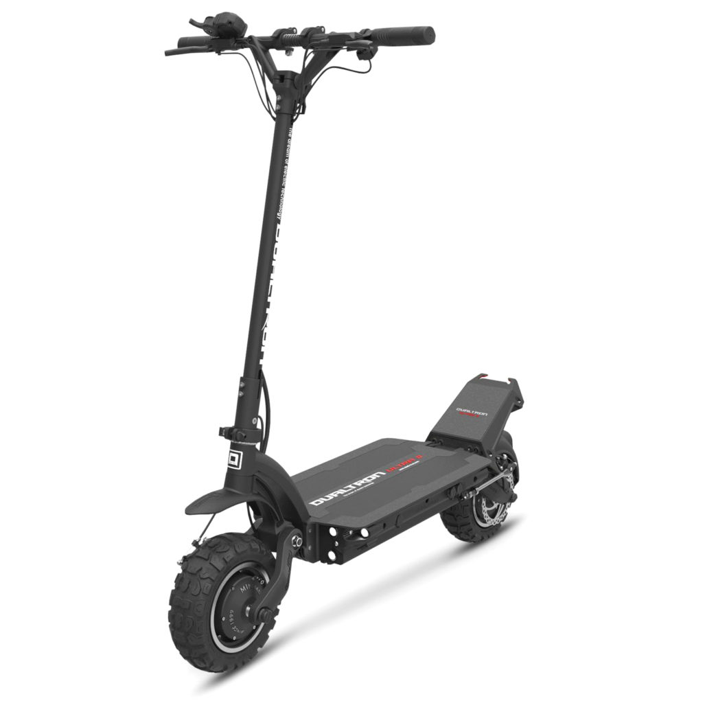A photos of the Dualtron Ultra 2 electric scooter standing up