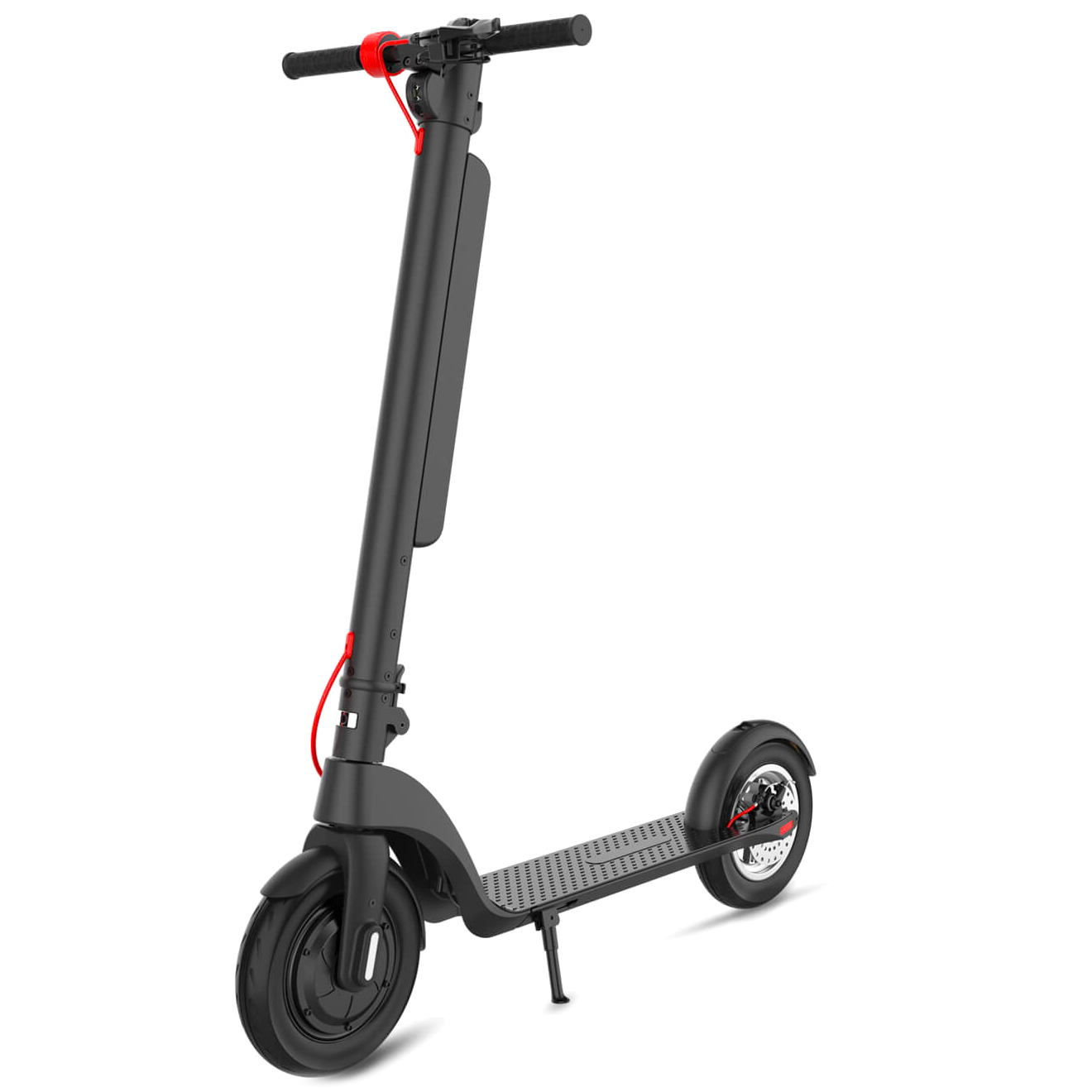 A Turboant X7 Pro electric scooter standing upright.