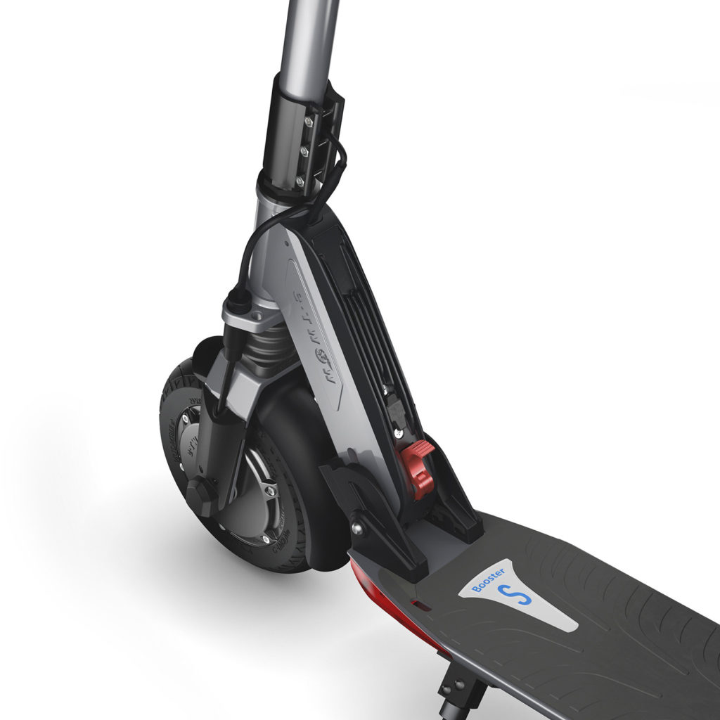 Imagen de la rueda delantera del patinete eléctrico Uscooters Booster Sport