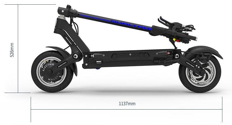Dualtron 3 electric scooter folded dimensions